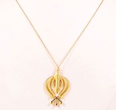 Silver Khanda Sikhism Symbol Necklace Perfect for Daughter Wedding or Graduation Gifts